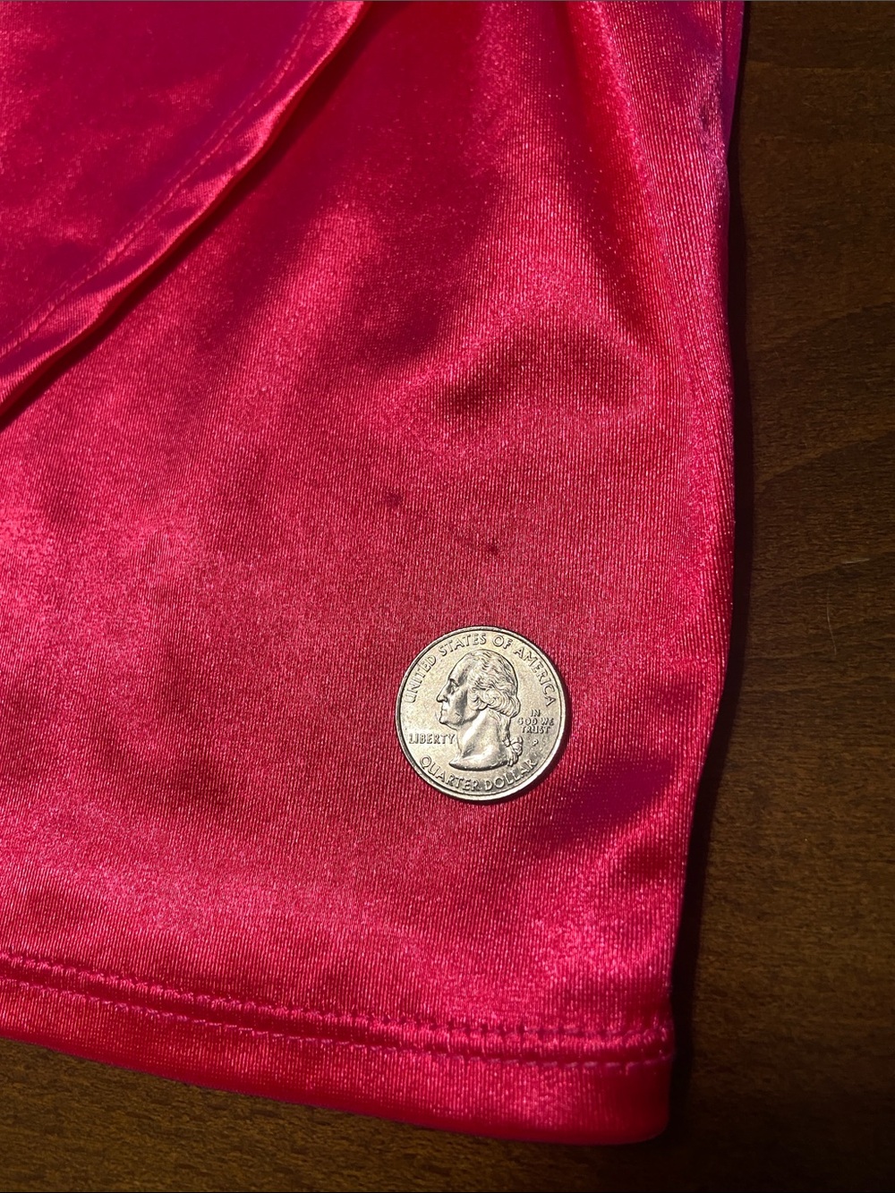 Emerald Sundae Hot Pink Satin Slip Dress, size L. Very flattering design! - Picture 15 of 16
